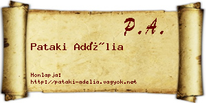 Pataki Adélia névjegykártya